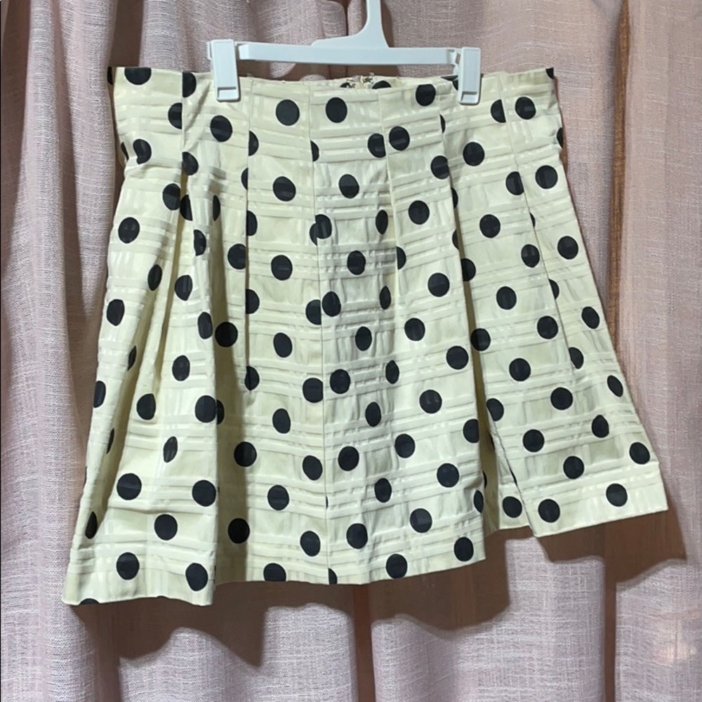 Banana Republic Pleated Polka Dot Skirt